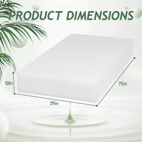 Matelas en mousse à mémoire de forme rafraîchissante au thé vert de 10 pouces, certifié CertiPUR-US, livré en boîte, sans fibre de verre