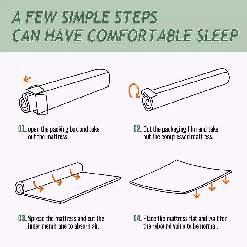 Matelas en mousse à mémoire de forme rafraîchissante au thé vert de 10 pouces, certifié CertiPUR-US, livré en boîte, sans fibre de verre