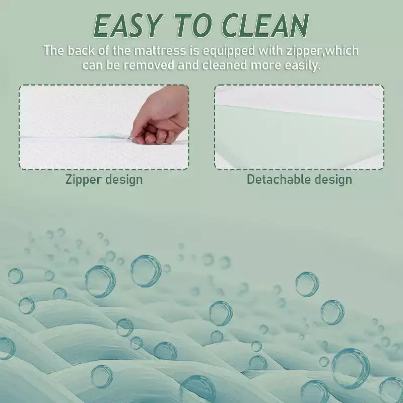 Matelas en mousse à mémoire de forme rafraîchissante au thé vert de 10 pouces, certifié CertiPUR-US, livré en boîte, sans fibre de verre