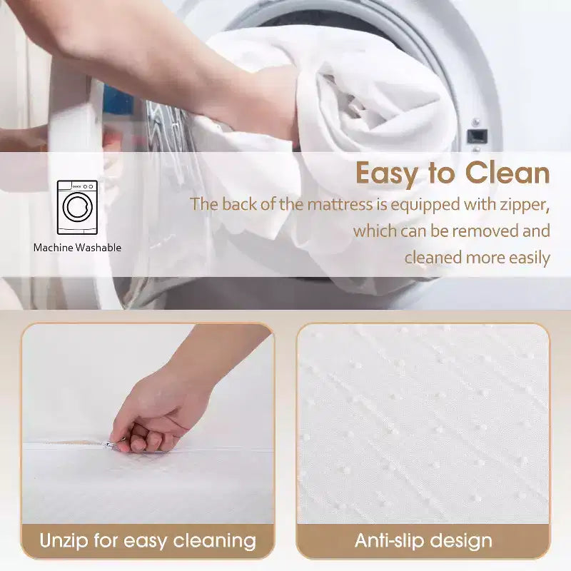 Matelas en mousse à mémoire de forme gel de 5 pouces, certifié CertiPUR-US, livré en boîte, base antidérapante, sans fibre de verre