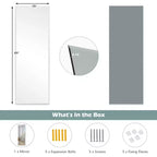 Miroir mural sans cadre 43x15", pleine longueur, montage vertical ou horizontal, antidéflagrant
