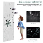 Miroir mural sans cadre 43x15", pleine longueur, montage vertical ou horizontal, antidéflagrant