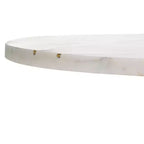 Table d'appoint ronde en marbre et laiton avec piètement en cuivre, table d'appoint moderne