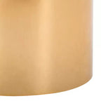 Table d'appoint ronde en marbre et laiton avec piètement en cuivre, table d'appoint moderne