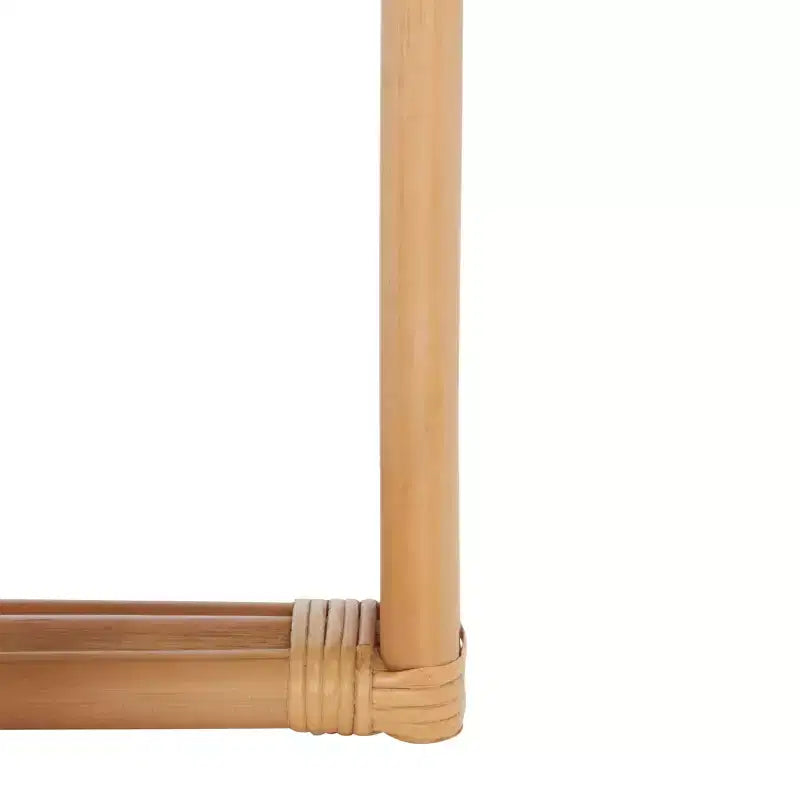 Table d'appoint carrée en rotin, table de bout côtière naturelle avec plateau amovible, aucun assemblage requis