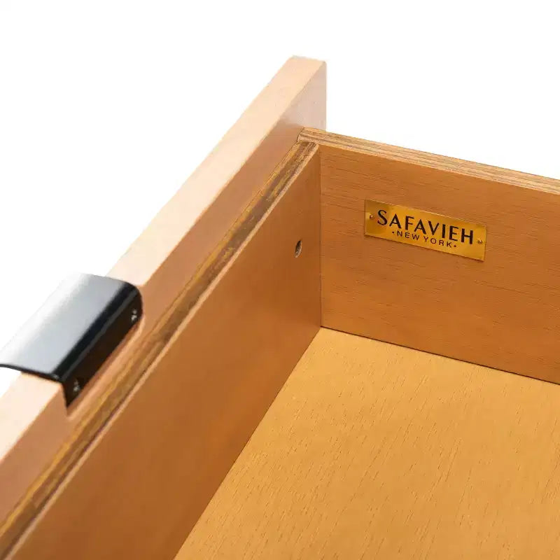 Table de chevet côtière du milieu du siècle avec 2 tiroirs en rotin et pieds évasés