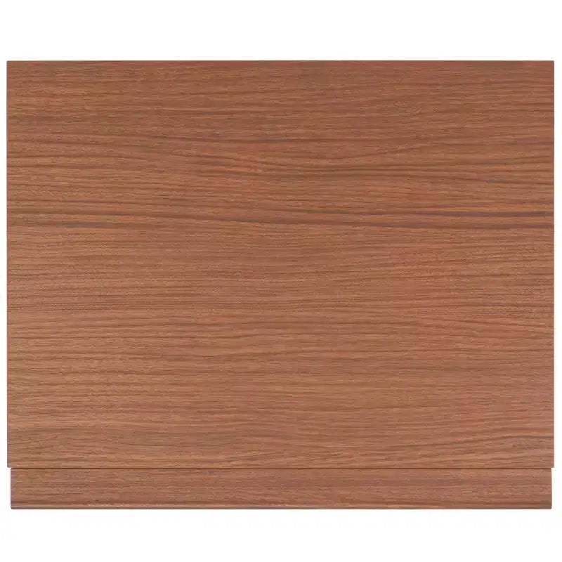 Table de chevet à 2 tiroirs avec détails en bois cannelé et pieds fuselés, finition noyer