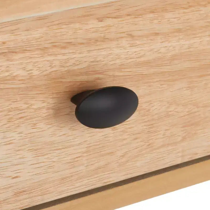 Table de chevet en bois d'hévéa à 1 tiroir avec étagère ouverte, finition blanchie, aucun assemblage requis