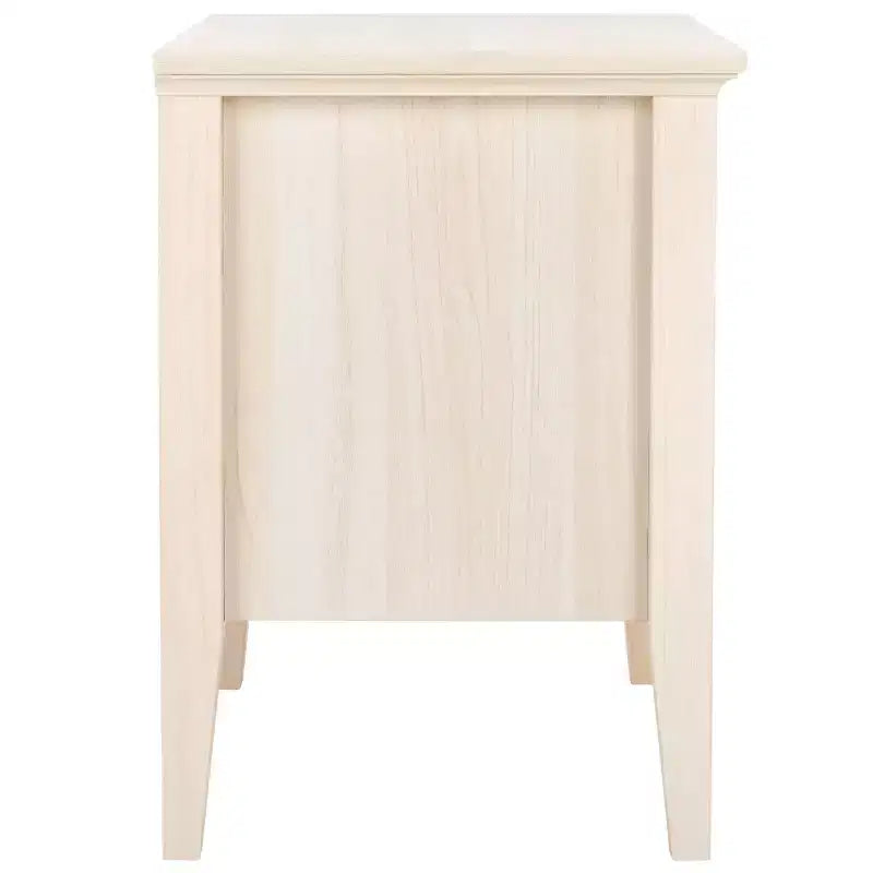 Table de chevet 1 tiroir 1 étagère avec poignées dorées, finition noyer