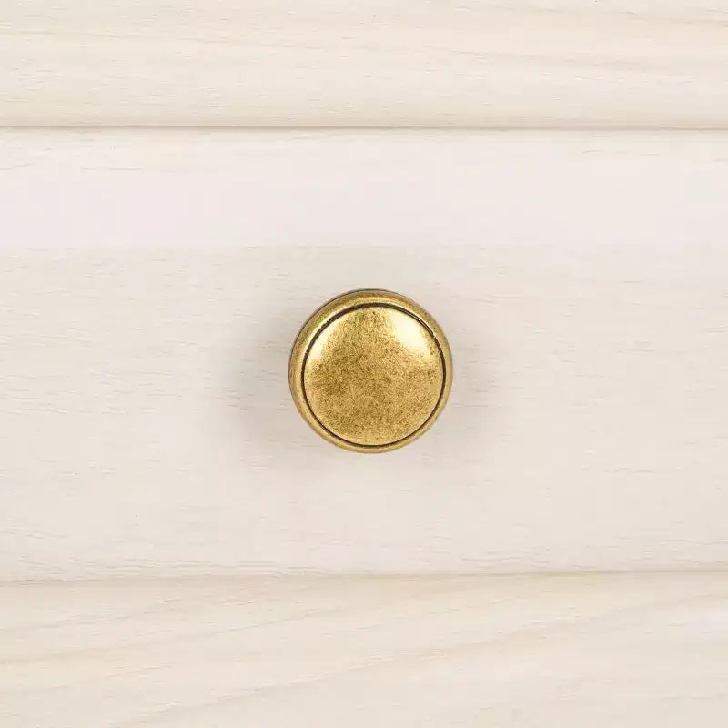 Table de chevet 1 tiroir 1 étagère avec poignées dorées, finition noyer