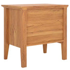 Table de chevet 1 tiroir 1 étagère avec poignées dorées, finition noyer