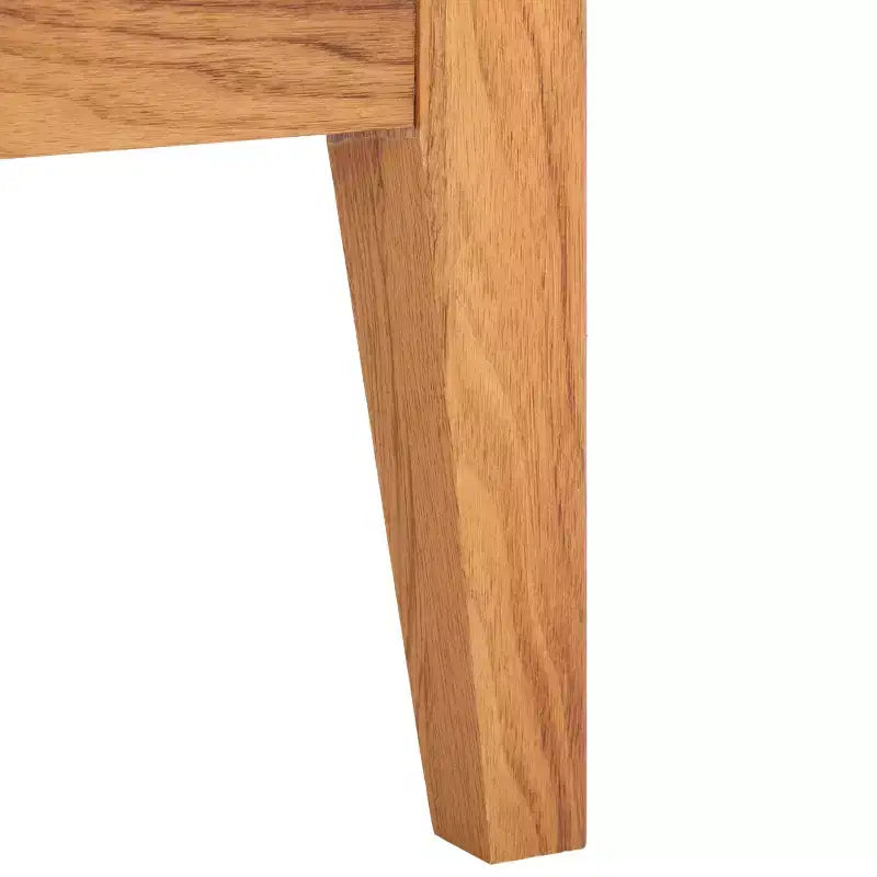 Table de chevet 1 tiroir 1 étagère avec poignées dorées, finition noyer
