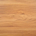 Table de chevet 1 tiroir 1 étagère avec poignées dorées, finition noyer