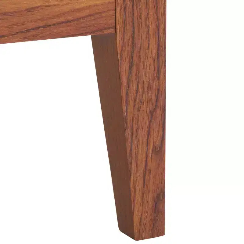 Table de chevet 1 tiroir 1 étagère avec poignées dorées, finition noyer