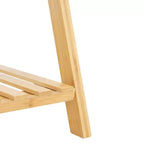 Étagère échelle 4 niveaux en bambou, finition naturelle, étagère de présentation à dos ouvert