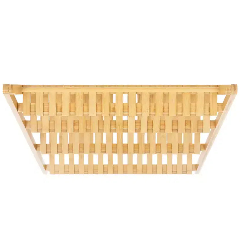Étagère échelle 4 niveaux en bambou, finition naturelle, étagère de présentation à dos ouvert