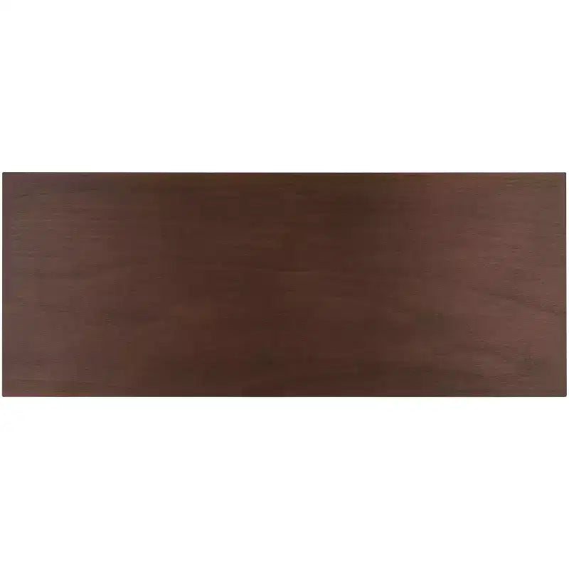 Bureau en bois 3 tiroirs avec grand rangement, finition marron