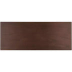 Bureau en bois 3 tiroirs avec grand rangement, finition marron