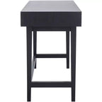 Bureau en bois 3 tiroirs avec grand rangement, finition marron