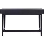 Bureau en bois 3 tiroirs avec grand rangement, finition marron