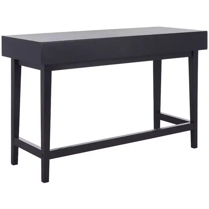 Bureau en bois 3 tiroirs avec grand rangement, finition marron